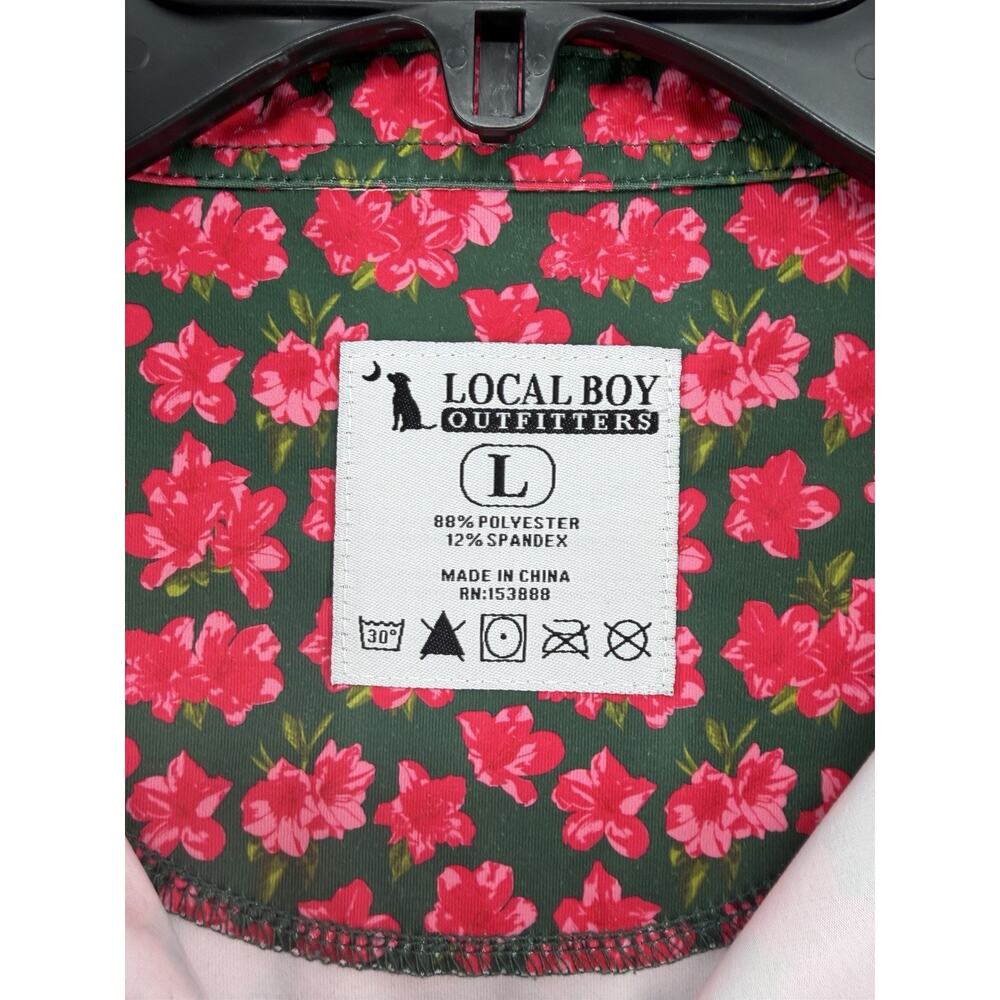 Local Boy Outfitters Dirty Myrtle Green Azalea Polo Shirt Mens Size Large - Picture 5 of 7